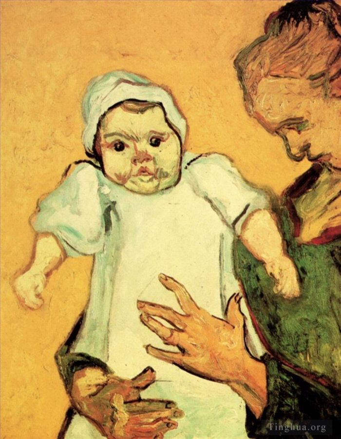 Vincent Willem Van Gogh Peinture à l'huile - Mère Roulin avec son bébé 2