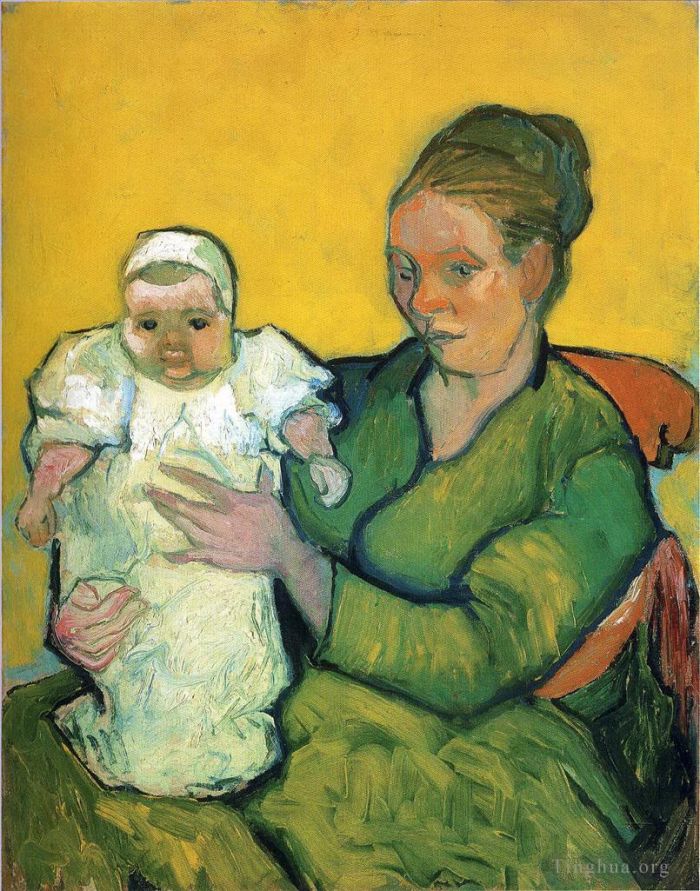 Vincent Willem Van Gogh Peinture à l'huile - Mère Roulin avec son bébé