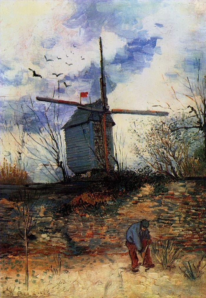 Vincent Willem Van Gogh Peinture à l'huile - Moulin de la Galette