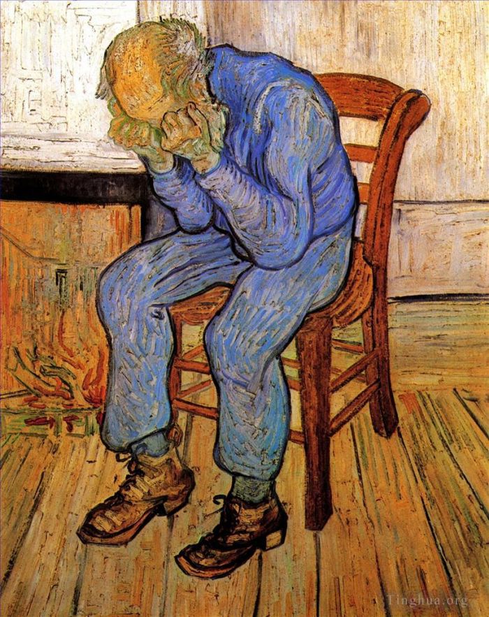 Vincent Willem Van Gogh Peinture à l'huile - Vieil homme triste au seuil de l’éternité