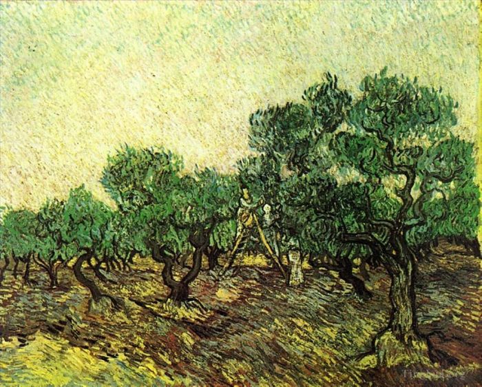 Vincent Willem Van Gogh Peinture à l'huile - Cueillette d'olives 2