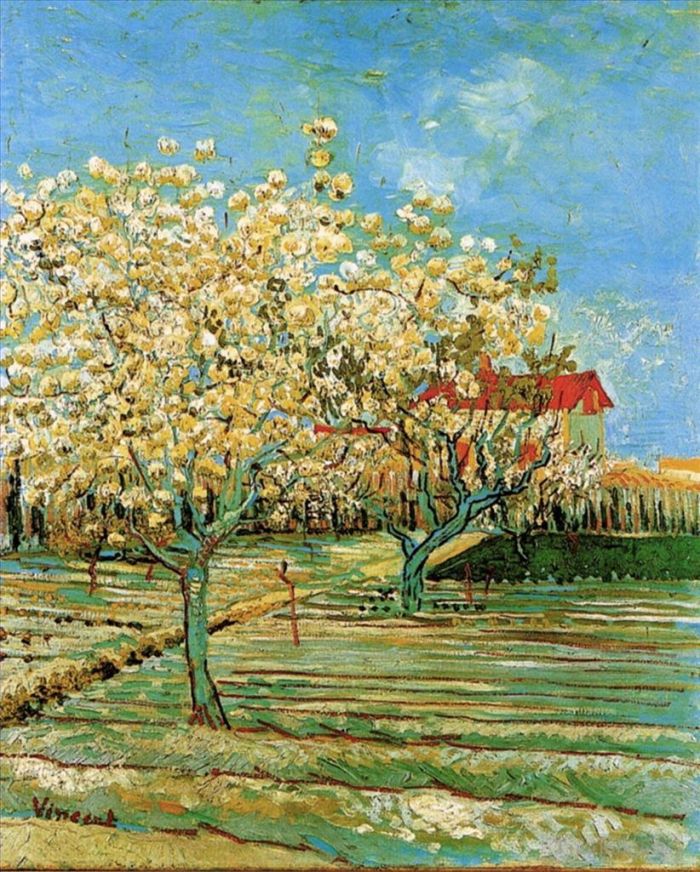 Vincent Willem Van Gogh Peinture à l'huile - Verger en fleurs 2