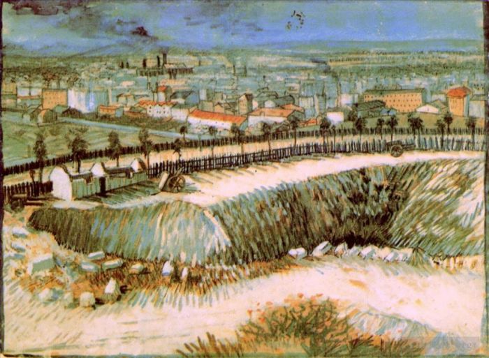 Vincent Willem Van Gogh Peinture à l'huile - Aux portes de Paris près de Montmartre 2