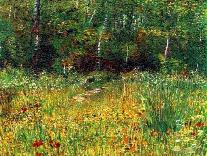 Vincent Willem Van Gogh Peinture à l'huile - Se garer à Asnières au printemps