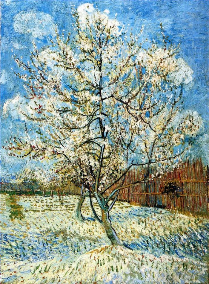 Vincent Willem Van Gogh Peinture à l'huile - Pêchers en fleurs 2