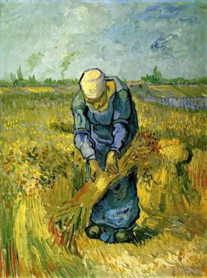 Vincent Willem Van Gogh œuvres - Paysanne liant des gerbes d'après le millet