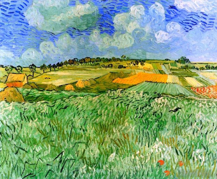 Vincent Willem Van Gogh Peinture à l'huile - Plaine près d'Auvers