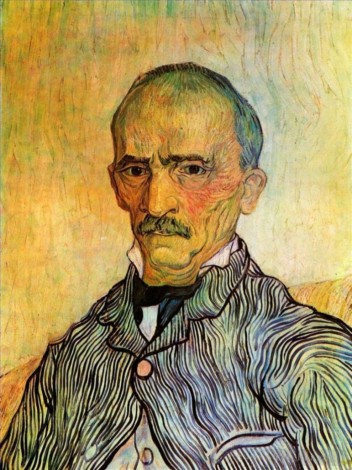 Vincent Willem Van Gogh Peinture à l'huile - Portrait de Trabuc, préposé à l'hôpital Saint-Paul
