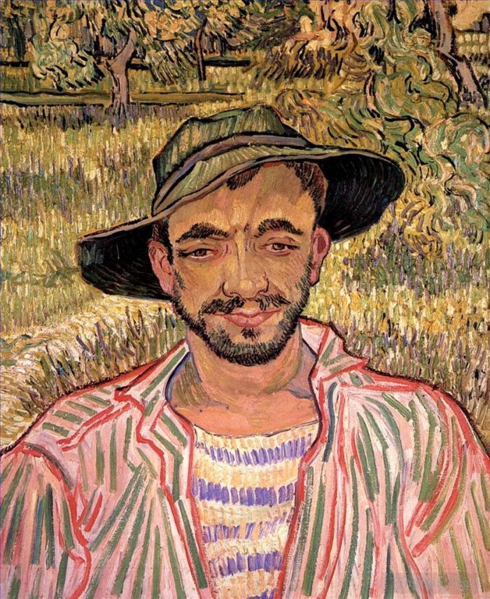 Vincent Willem Van Gogh Peinture à l'huile - Portrait d'un jeune paysan