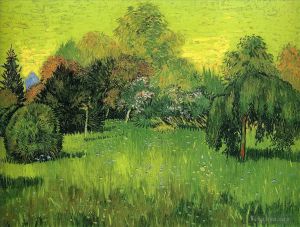 Vincent Willem Van Gogh œuvres - Parc public avec saule pleureur Le jardin du poète I