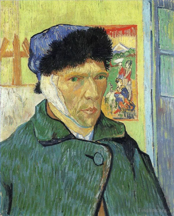 Vincent Willem Van Gogh Peinture à l'huile - Autoportrait à l'oreille bandée 2
