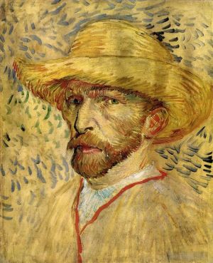 Vincent Willem Van Gogh œuvres - Autoportrait au chapeau de paille