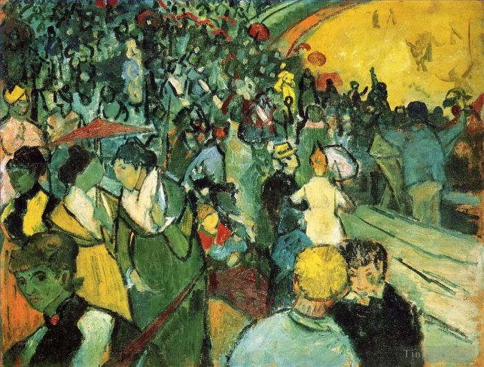 Vincent Willem Van Gogh Peinture à l'huile - Spectateurs dans les arènes d'Arles