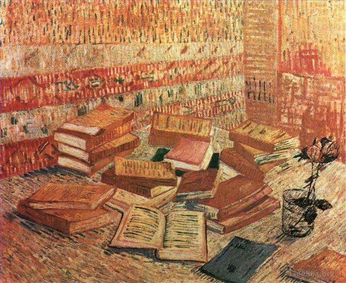 Vincent Willem Van Gogh Peinture à l'huile - Nature morte romans français et rose