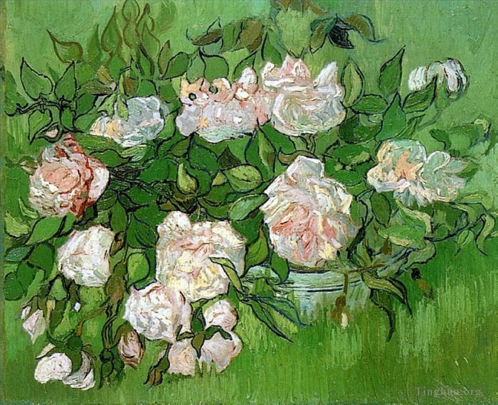 Vincent Willem Van Gogh Peinture à l'huile - Nature Morte Roses Roses