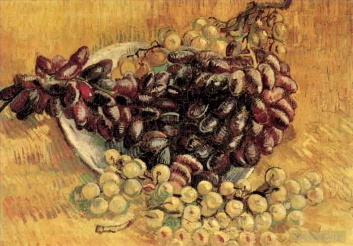 Vincent Willem Van Gogh Peinture à l'huile - Nature morte aux raisins
