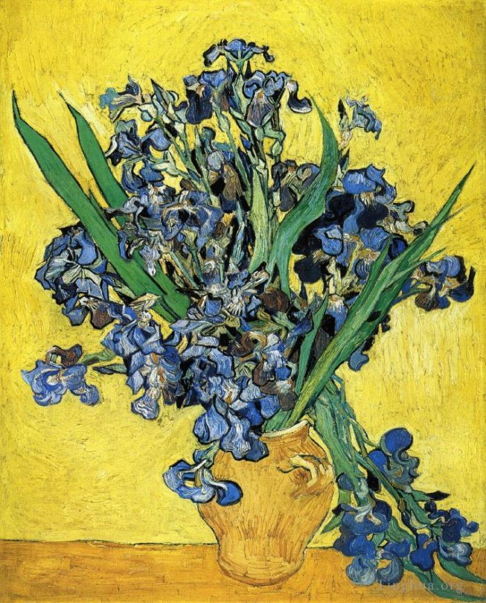 Vincent Willem Van Gogh Peinture à l'huile - Nature morte aux iris