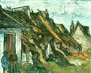 Vincent Willem Van Gogh œuvres - Chaumières à Chaponval Auvers sur Oise
