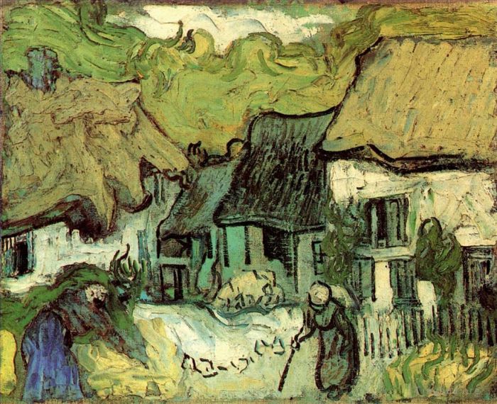 Vincent Willem Van Gogh Peinture à l'huile - Chaumières à Jorgus