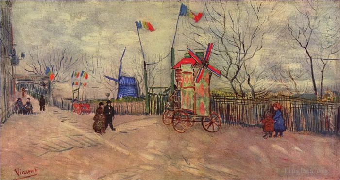 Vincent Willem Van Gogh Peinture à l'huile - Les jardins familiaux de Montmartre