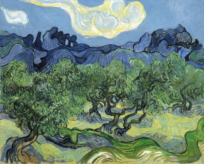Vincent Willem Van Gogh Peinture à l'huile - Montagne des Deux Trous