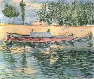 Vincent Willem Van Gogh œuvres - Les quais de Seine avec des bateaux