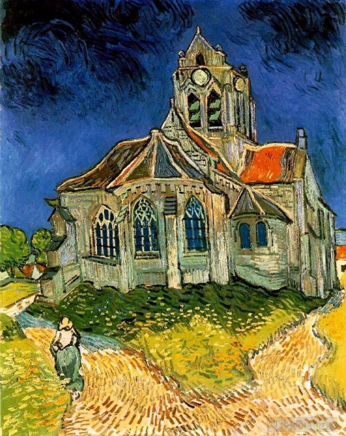 Vincent Willem Van Gogh Peinture à l'huile - L'église d'Auvers