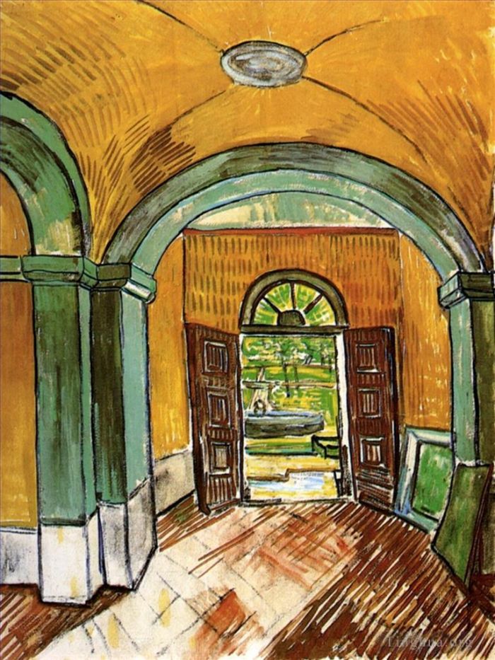 Vincent Willem Van Gogh Peinture à l'huile - Le hall d'entrée de l'hôpital Saint Paul