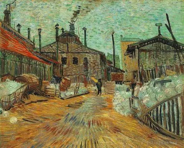 Vincent Willem Van Gogh Peinture à l'huile - L'usine d'Asnières