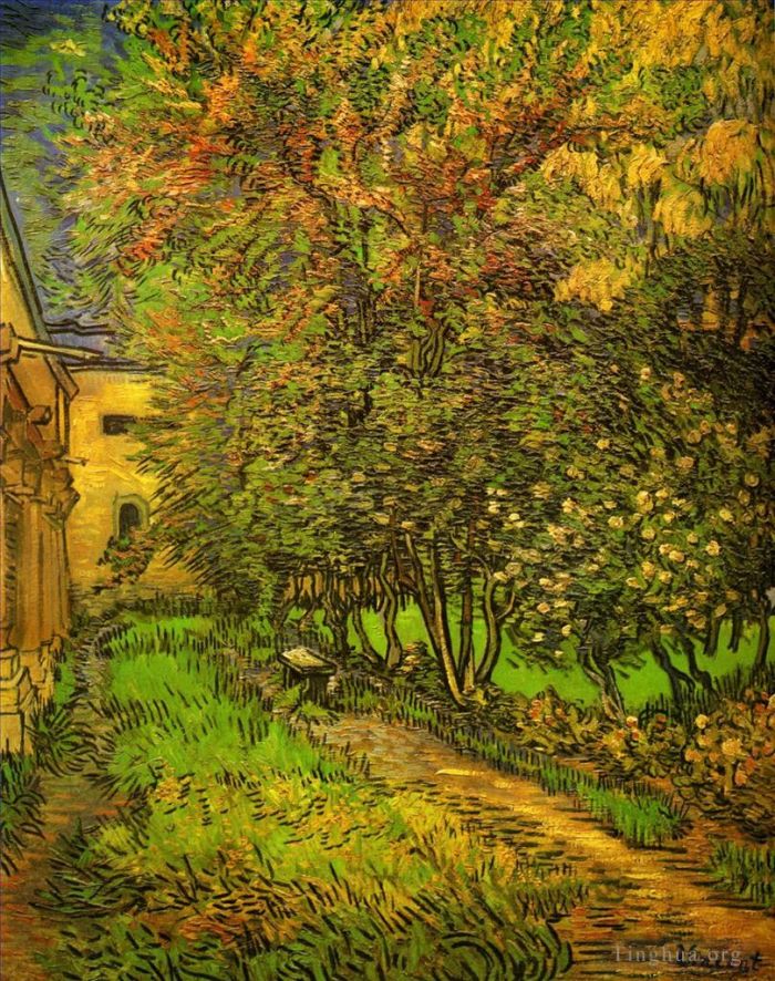 Vincent Willem Van Gogh Peinture à l'huile - Le jardin de l'hôpital Saint Paul 3