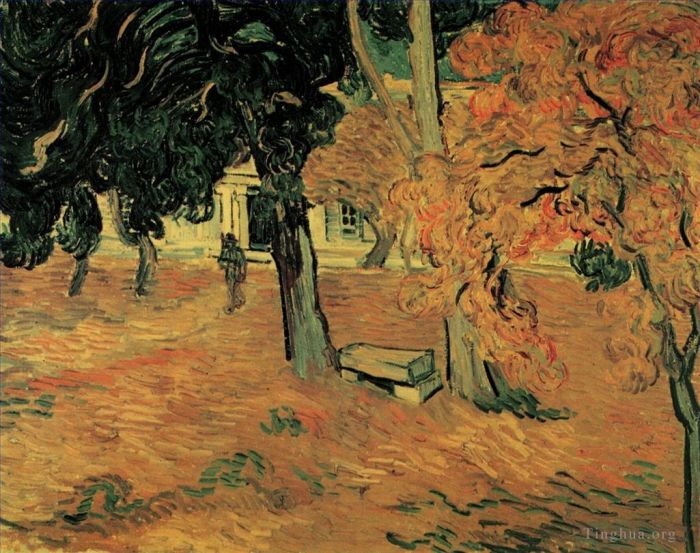 Vincent Willem Van Gogh Peinture à l'huile - Le jardin de l'hôpital Saint Paul