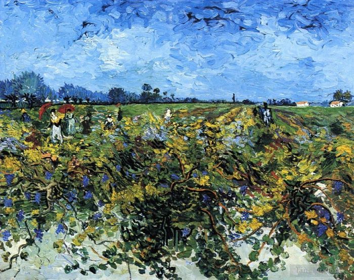 Vincent Willem Van Gogh Peinture à l'huile - Le vignoble vert
