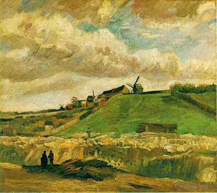 Vincent Willem Van Gogh Peinture à l'huile - La butte Montmartre avec carrière