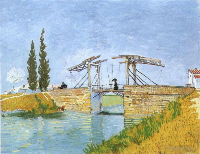 Vincent Willem Van Gogh Peinture à l'huile - Le pont Langlois