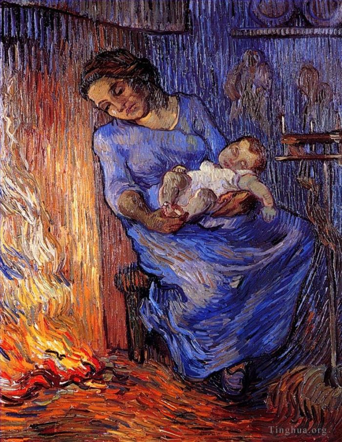 Vincent Willem Van Gogh Peinture à l'huile - L'Homme est à la mer d'après Demont Breton