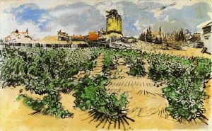 Vincent Willem Van Gogh œuvres - Le Moulin d'Alphonse Daudet à Fontevieille