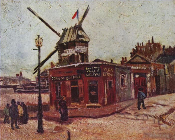 Vincent Willem Van Gogh Peinture à l'huile - Le Moulin de la Galette