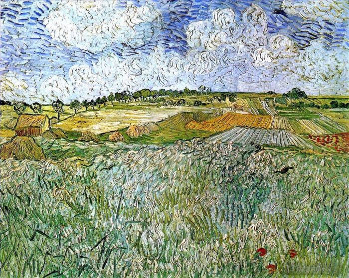 Vincent Willem Van Gogh Peinture à l'huile - La Plaine d'Auvers