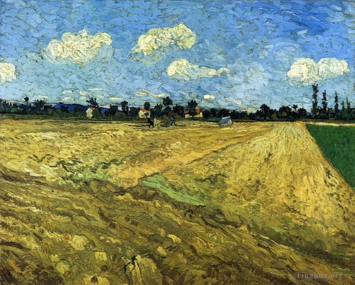 Vincent Willem Van Gogh Peinture à l'huile - Le champ labouré