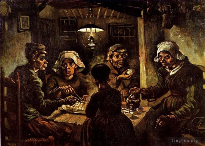 Vincent Willem Van Gogh Peinture à l'huile - Les mangeurs de pommes de terre