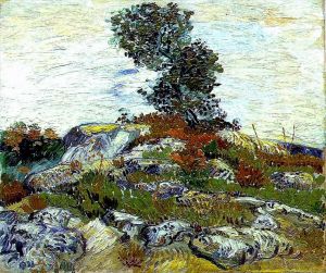 Vincent Willem Van Gogh œuvres - Les Rochers avec Chêne