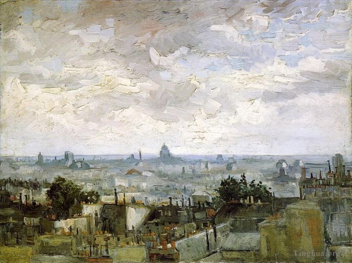 Vincent Willem Van Gogh Peinture à l'huile - Les toits de Paris