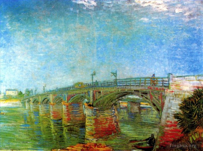 Vincent Willem Van Gogh Peinture à l'huile - Le pont sur la Seine à Asnières