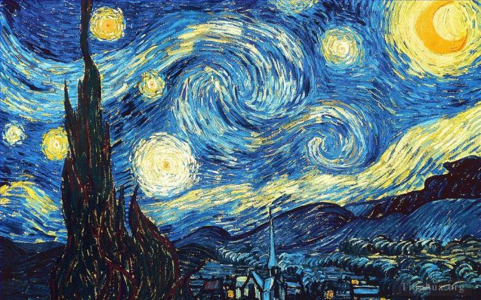 Vincent Willem Van Gogh Peinture à l'huile - La nuit étoilée