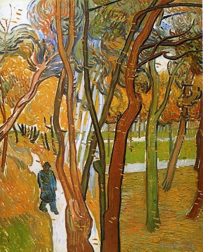 Vincent Willem Van Gogh Peinture à l'huile - La marche des feuilles qui tombent