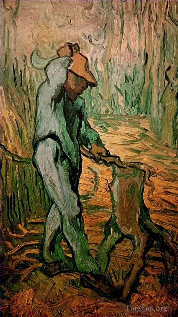 Vincent Willem Van Gogh Peinture à l'huile - Le bûcheron d'après Millet