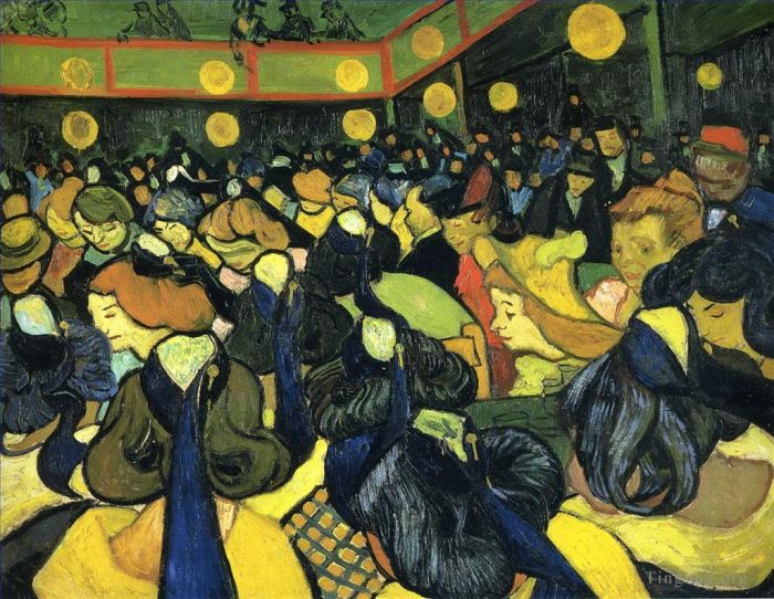 Vincent Willem Van Gogh Peinture à l'huile - La salle de bal d'Arles