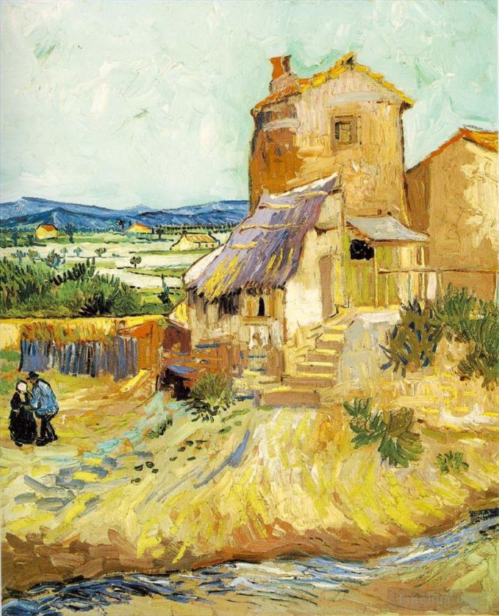 Vincent Willem Van Gogh Peinture à l'huile - Le vieux moulin
