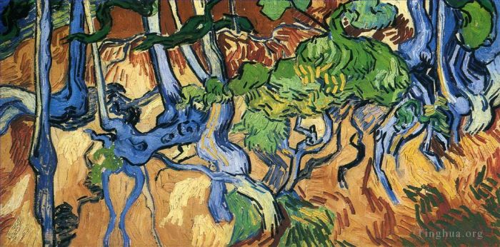 Vincent Willem Van Gogh Peinture à l'huile - Racines d'arbres