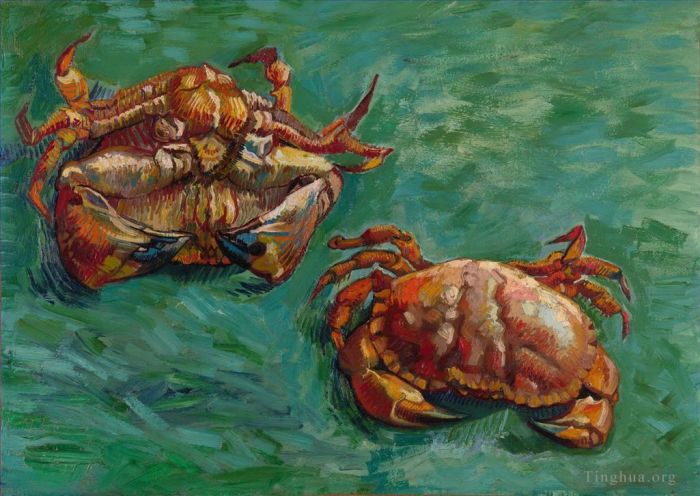 Vincent Willem Van Gogh Peinture à l'huile - Deux crabes